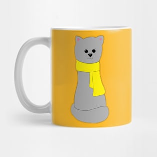 Cat in Yellow Scarf Mug